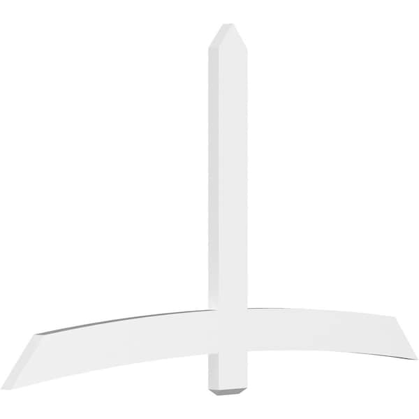Ekena Millwork Bellingham Architectural Grade PVC Gable Bracket, 84"W x 49"H x 2"D x 6"F, 14/12 Pitch GBP084X49X0206BEL00 - main